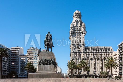 Picture of Salvo Palace on the Independence Square Montevideo Uruguay